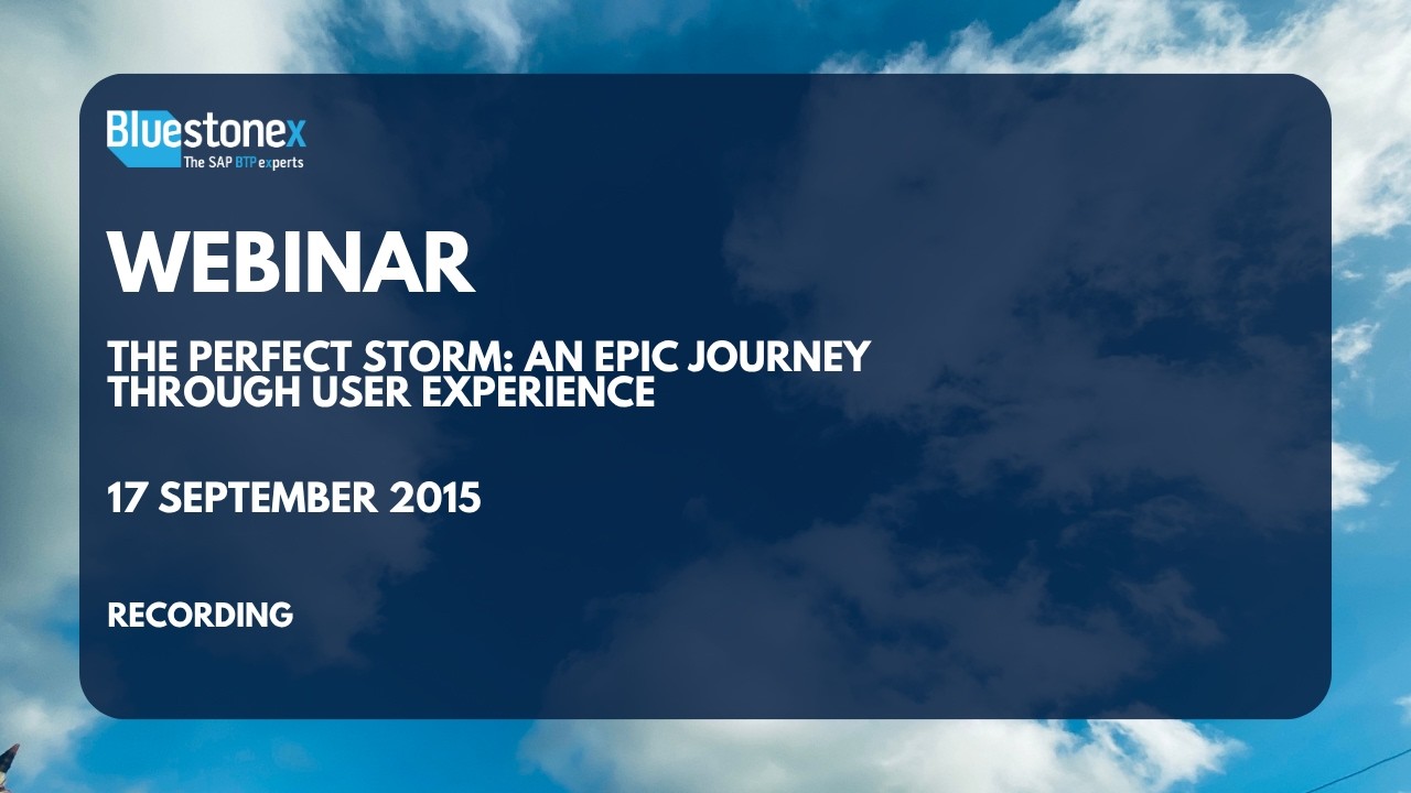 The Perfect Storm: An Epic Journey Through User Experience