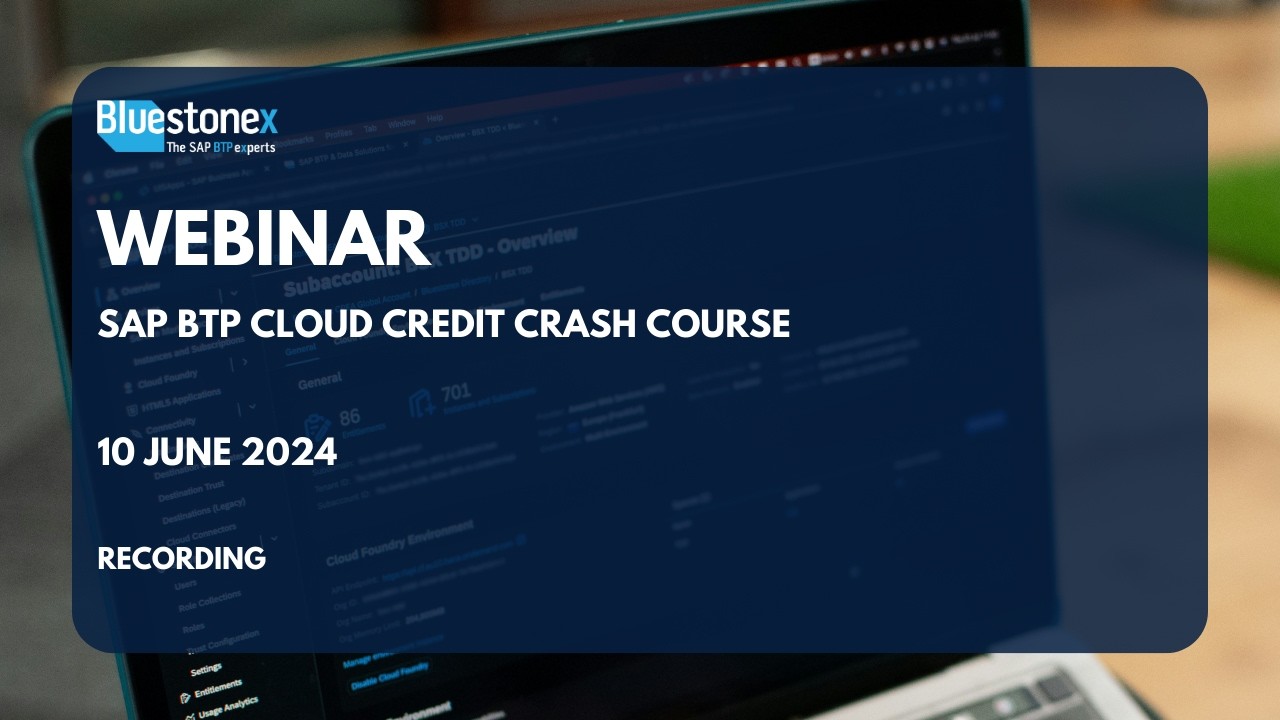 SAP BTP Cloud Credit Crash Course | Webinar