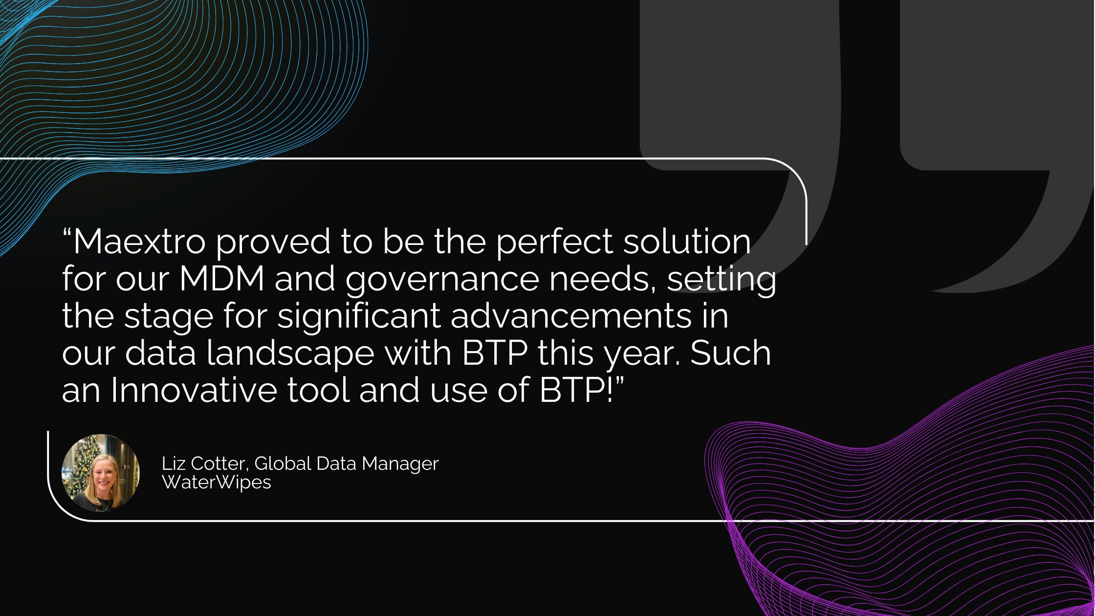 Liz quote about Maextro solution